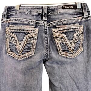 Vigoss Bootcut Jeans 28 4 Embellished Rhinestone McBling Y2K Low Rise Bling Hot